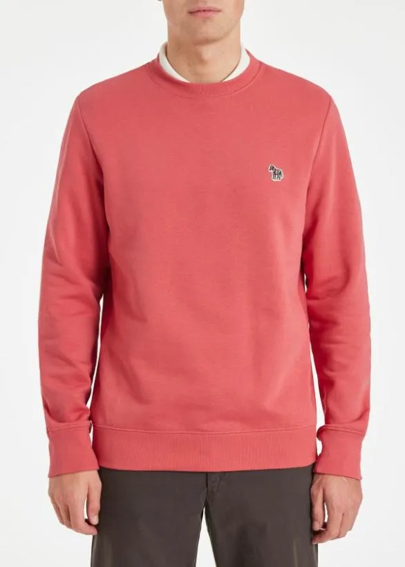 Paul Smith Sweaters Organic Cotton Zebra Logo Sweater Pink 8211 Mens