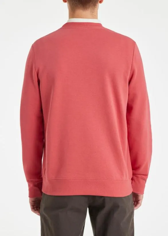 Paul Smith Sweaters Organic Cotton Zebra Logo Sweater Pink 8211 Mens