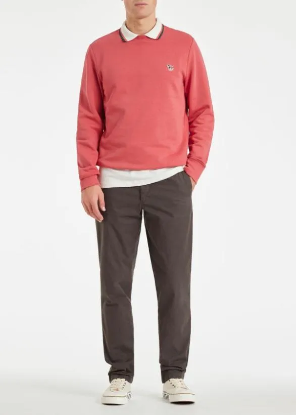 Paul Smith Sweaters Organic Cotton Zebra Logo Sweater Pink 8211 Mens