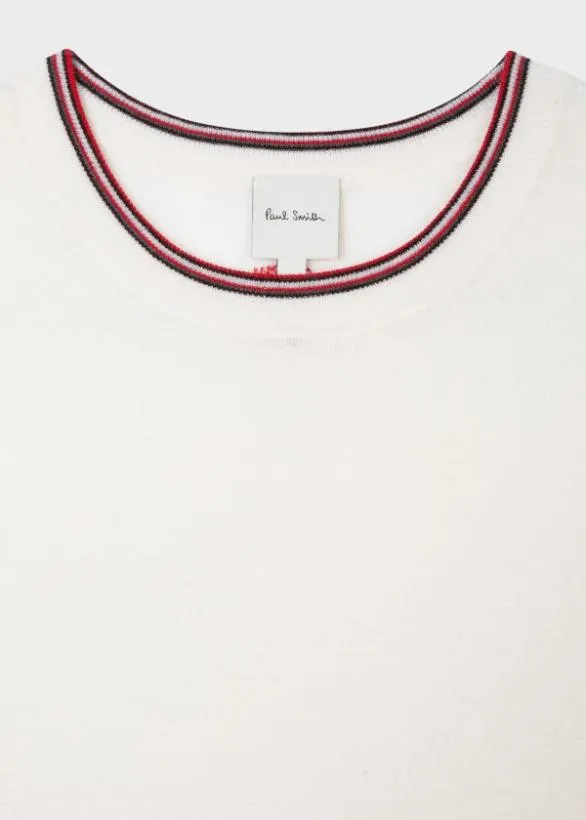 Paul Smith Sweaters Paul Smith and Manchester United 8211 Merino Sweater White 8211 Mens