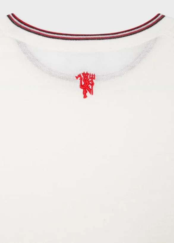 Paul Smith Sweaters Paul Smith and Manchester United 8211 Merino Sweater White 8211 Mens