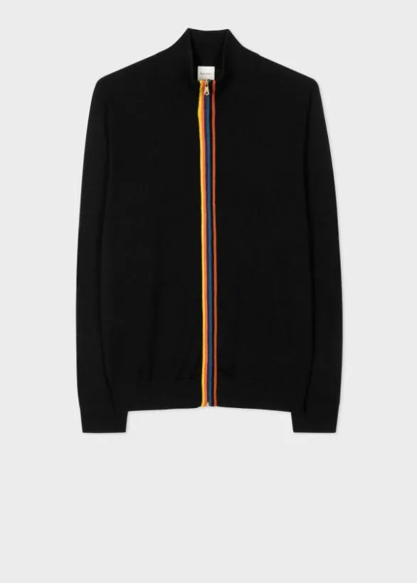 Paul Smith Sweaters Washable Wool 039Artist Stripe039 Cardigan Black 8211 Mens Paul Smith Sweaters Washable Wool 039Artist Stripe039 Cardigan Black 8211 Mens