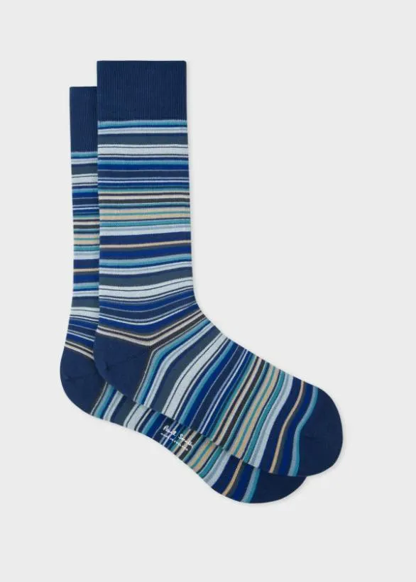 Paul Smith Tailoring 039Signature Stripe039 Socks Blue 8211 Mens