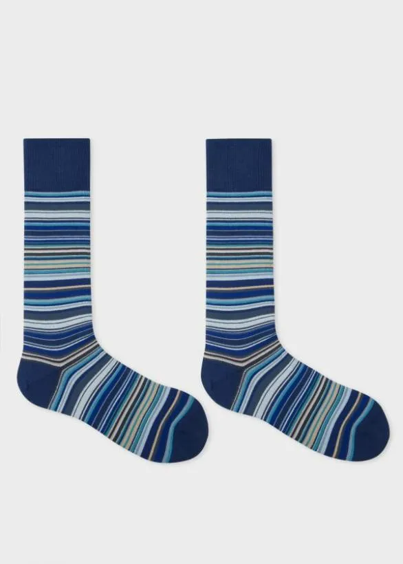 Paul Smith Tailoring 039Signature Stripe039 Socks Blue 8211 Mens