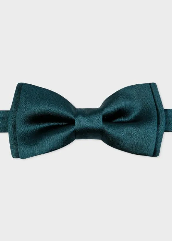 Paul Smith Tailoring PreTied Silk Bow Tie Petrol 8211 Mens