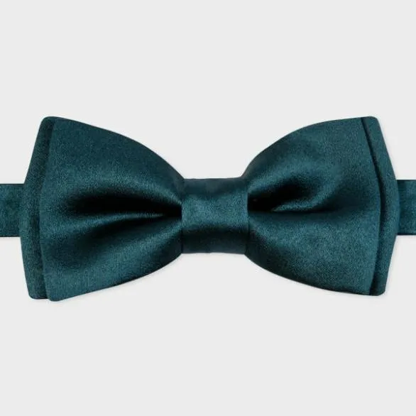 Paul Smith Tailoring PreTied Silk Bow Tie Petrol 8211 Mens