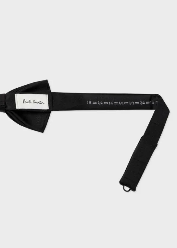Paul Smith Tailoring PreTied Silk Tonal Stripe Bow Tie Black 8211 Mens