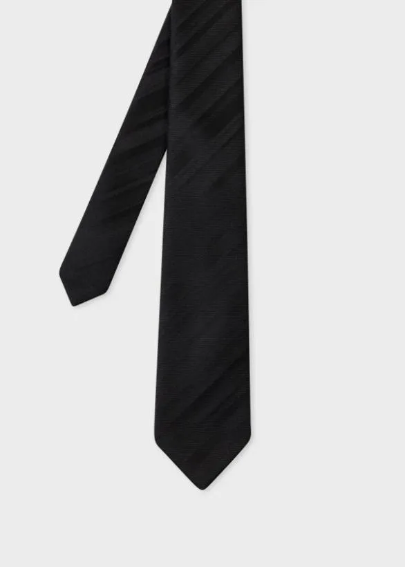 Paul Smith Tailoring Wool 039Shadow Stripe039 Tie Black 8211 Mens