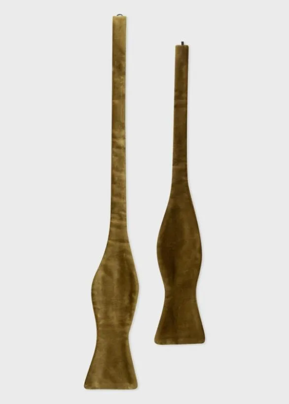 Paul Smith Ties Velvet SelfTie Bow Tie Mustard 8211 Mens