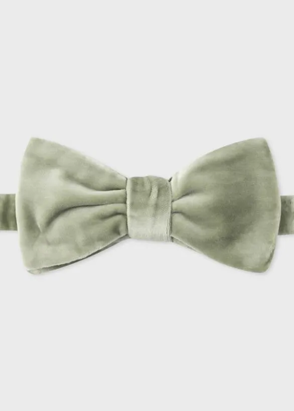 Paul Smith Ties Velvet SelfTie Bow Tie Pistachio 8211 Mens