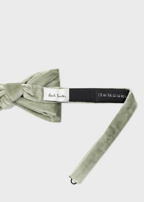 Paul Smith Ties Velvet SelfTie Bow Tie Pistachio 8211 Mens