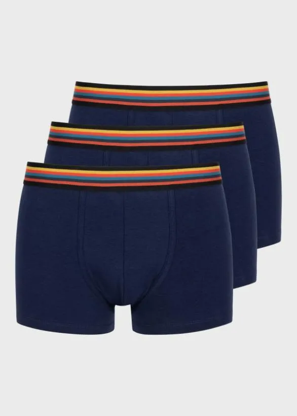 Paul Smith Underwear 039Artist Stripe039 Boxer Briefs Three Pack Navy 8211 Mens