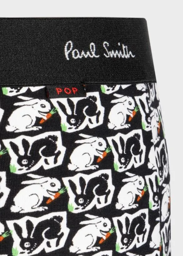 Paul Smith Underwear 039Repeating Bunny039 LowRise Boxer Briefs Black And White 8211 Mens