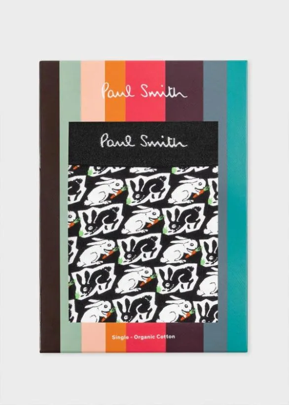 Paul Smith Underwear 039Repeating Bunny039 LowRise Boxer Briefs Black And White 8211 Mens