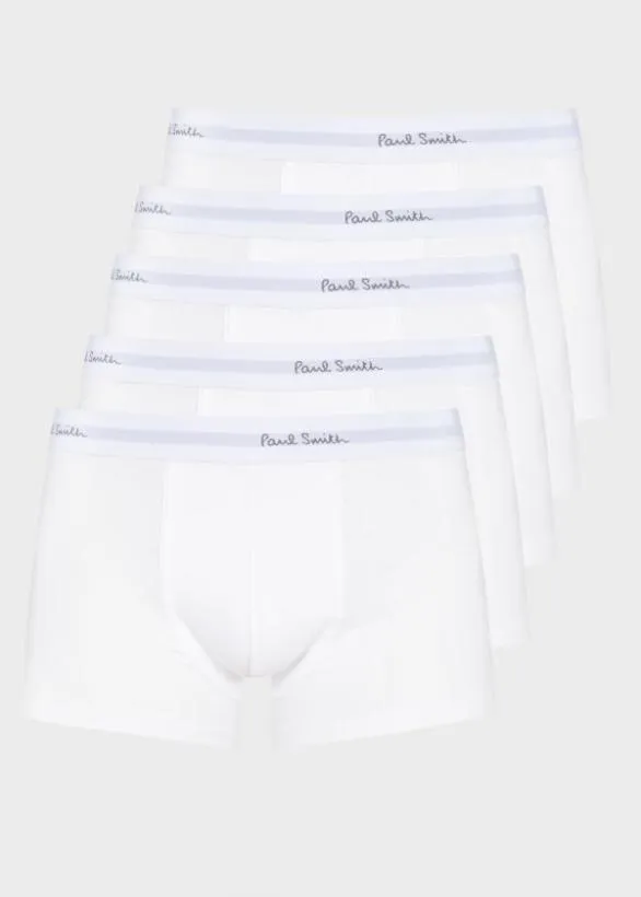 Paul Smith Underwear Boxer Shorts Five Pack White 8211 Mens