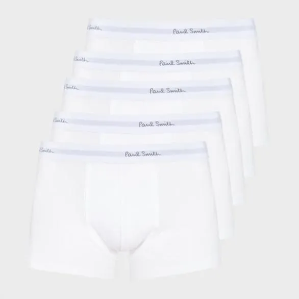 Paul Smith Underwear Boxer Shorts Five Pack White 8211 Mens
