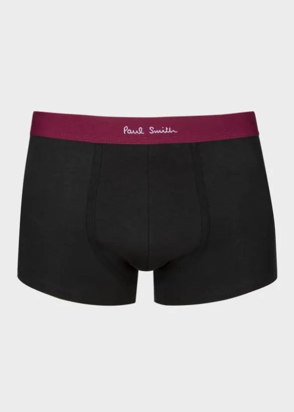 Paul Smith Underwear Contrast Waistband Boxer Briefs Three Pack Black 8211 Mens