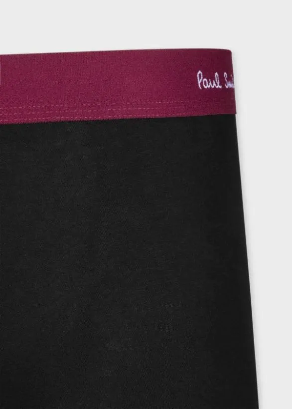 Paul Smith Underwear Contrast Waistband Boxer Briefs Three Pack Black 8211 Mens