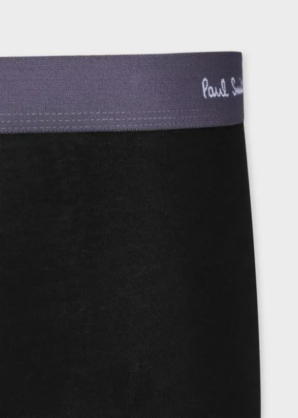 Paul Smith Underwear Contrast Waistband Boxer Briefs Three Pack Black 8211 Mens