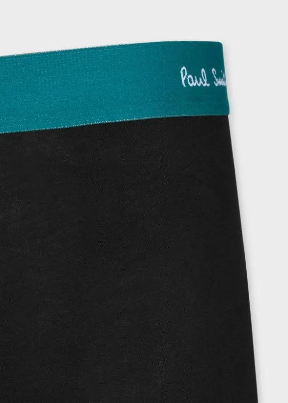 Paul Smith Underwear Contrast Waistband Boxer Briefs Three Pack Black 8211 Mens