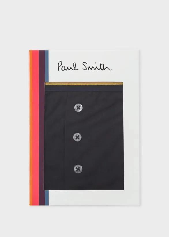 Paul Smith Underwear FourButton Boxer Briefs With 039Artist Stripe039 Waistband Black 8211 Mens