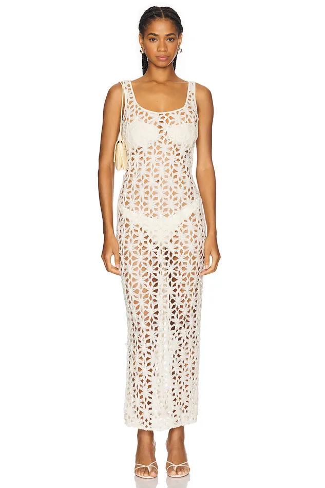 Penny Maxi Dress White Women Lovers and Friends Sweaters and Knits