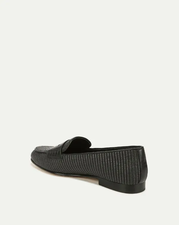 Penny Raffia Loafer Black Women Veronica Beard Shoes Penny Raffia Loafer Black Women Veronica Beard Shoes