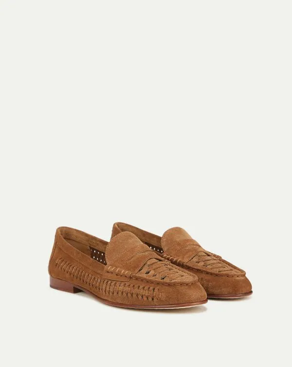 Penny Woven Suede Loafer Hazelwood Women Veronica Beard Shoes Penny Woven Suede Loafer Hazelwood Women Veronica Beard Shoes