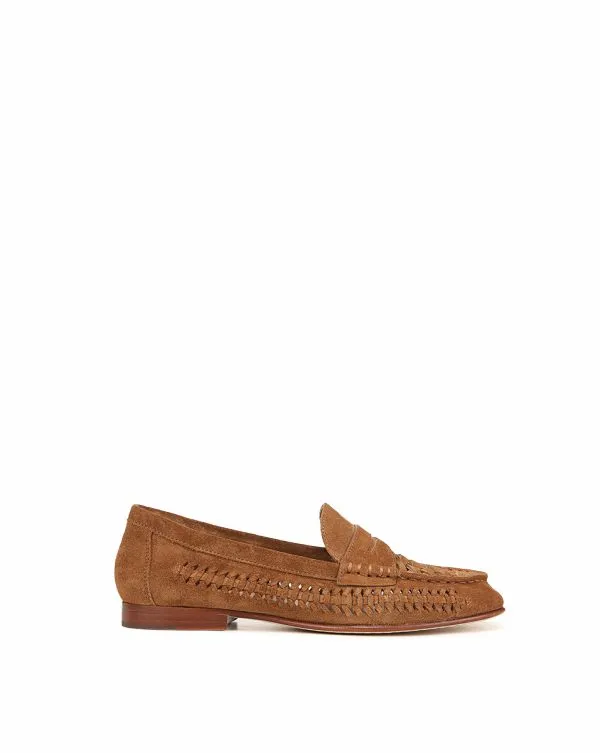 Penny Woven Suede Loafer Hazelwood Women Veronica Beard Shoes Penny Woven Suede Loafer Hazelwood Women Veronica Beard Shoes
