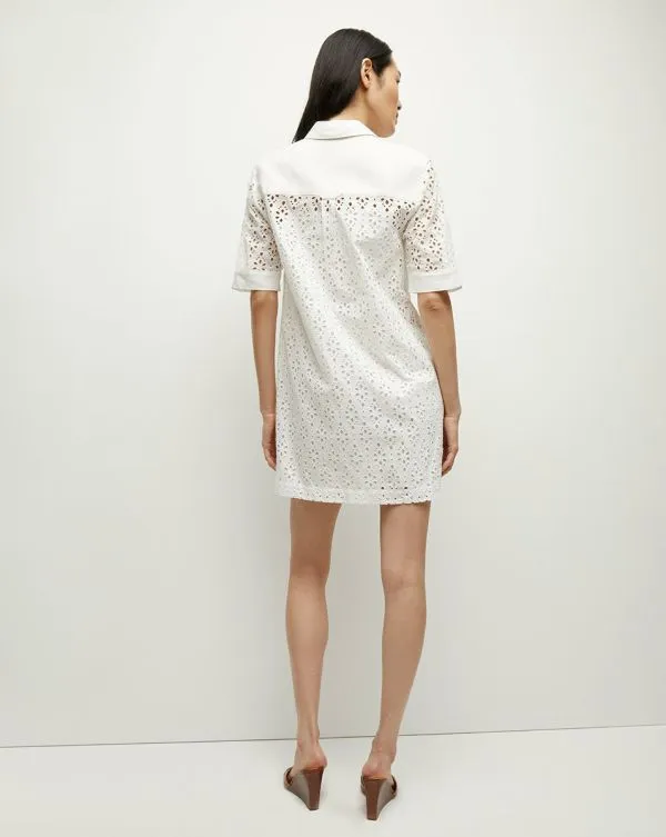 Rafaela Cotton Eyelet Shirtdress White Women Veronica Beard Dresses Rafaela Cotton Eyelet Shirtdress White Women Veronica Beard Dresses