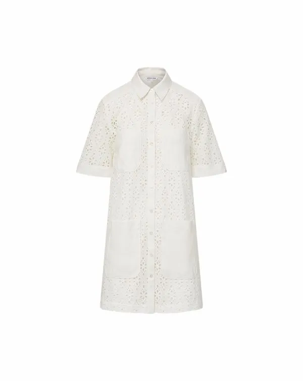 Rafaela Cotton Eyelet Shirtdress White Women Veronica Beard Dresses Rafaela Cotton Eyelet Shirtdress White Women Veronica Beard Dresses