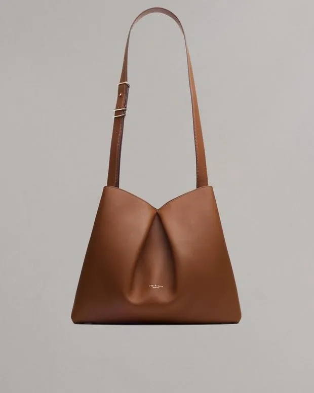 rag and bone Heels Women Bloom Large Calf Leather Crossbody Bag BlackCognac