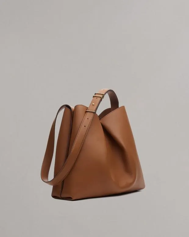 rag and bone Heels Women Bloom Large Calf Leather Crossbody Bag BlackCognac