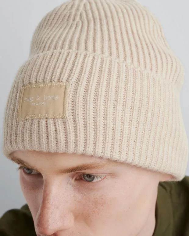 rag and bone JewelryHats and Gloves WomenMen Blake Beanie BlackChocolate BrownIvory