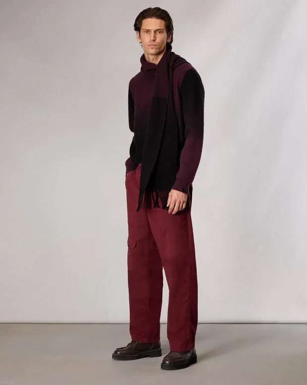 rag and bone Samson CottonBlend Cargo Pant GravelMaroon Men Pants