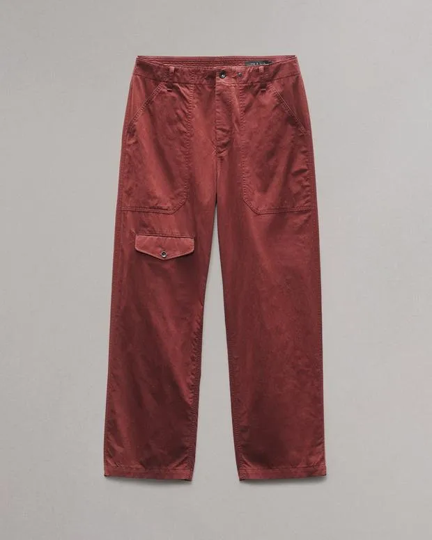 rag and bone Samson CottonBlend Cargo Pant GravelMaroon Men Pants