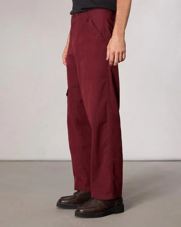rag and bone Samson CottonBlend Cargo Pant GravelMaroon Men Pants