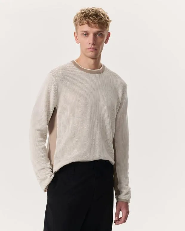 rag and bone Sweaters Men Harvey Crewneck Sweater Light Beige