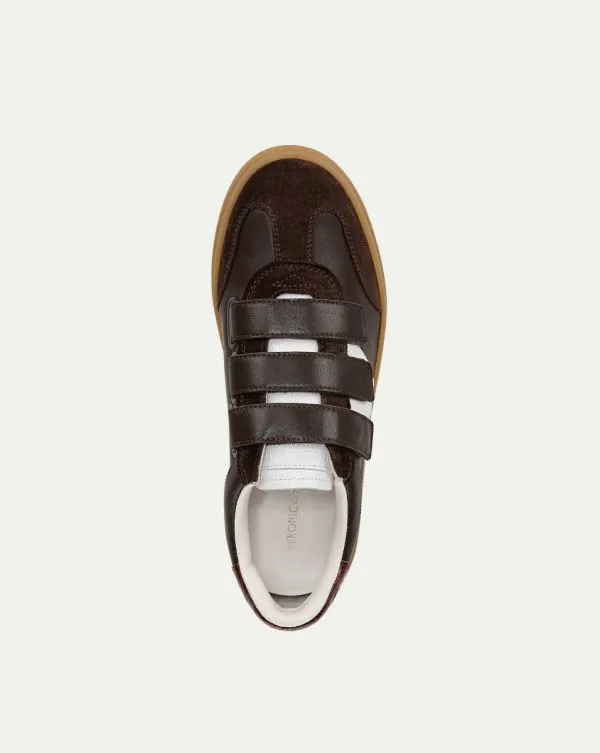 Reagan Velcro Sneaker Espressoandwhite Women Veronica Beard Shoes