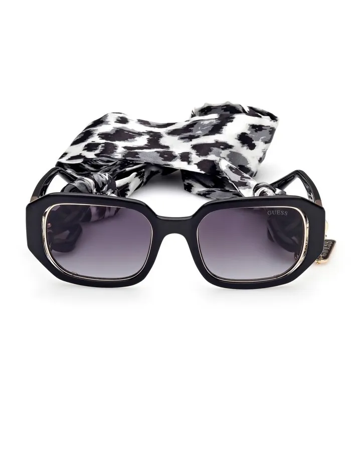Rectangle Sunglasses Silver Sunglasses GUESS Women