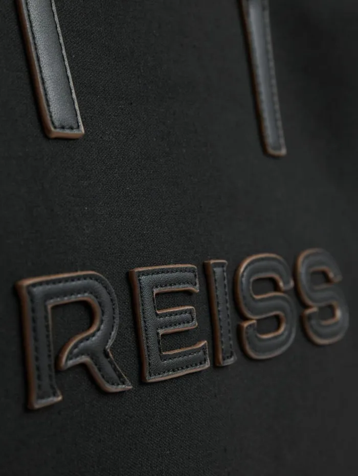 REISS Bags and Purses Women Canvas Logo Tote Bag Black