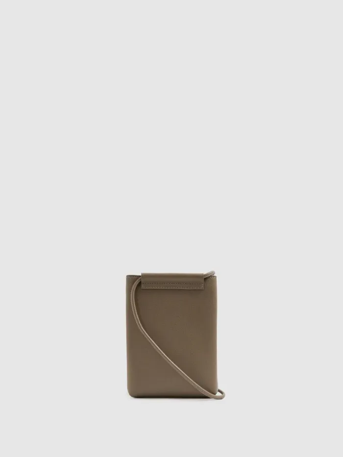 REISS Bags and Purses Women Leather Phone Holder Taupe
