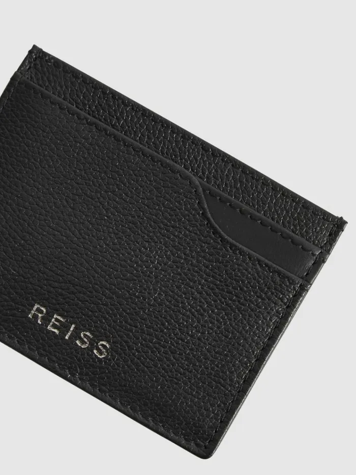 REISS Bags Men Leather Card Holder Black