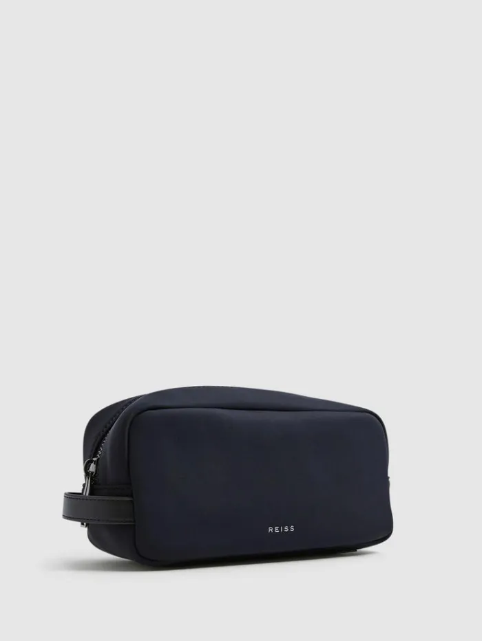 REISS Bags Men Neoprene Wash Bag Dark Navy