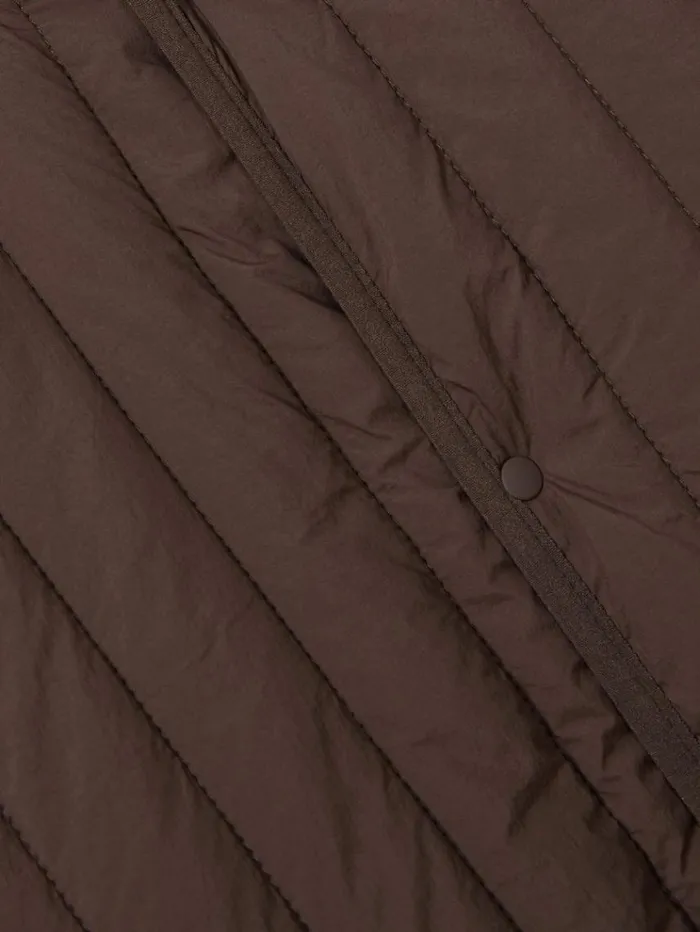 REISS Blazers and Jackets Women Rains Quilted Shell Bomber Jacket Dark Brown