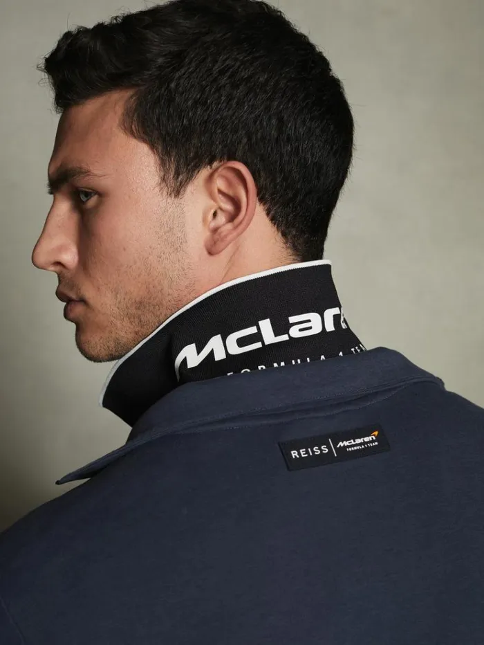 REISS Coats and Jackets Men McLaren F1 Hybrid Quilt And Jersey Jacket Airforce Blue