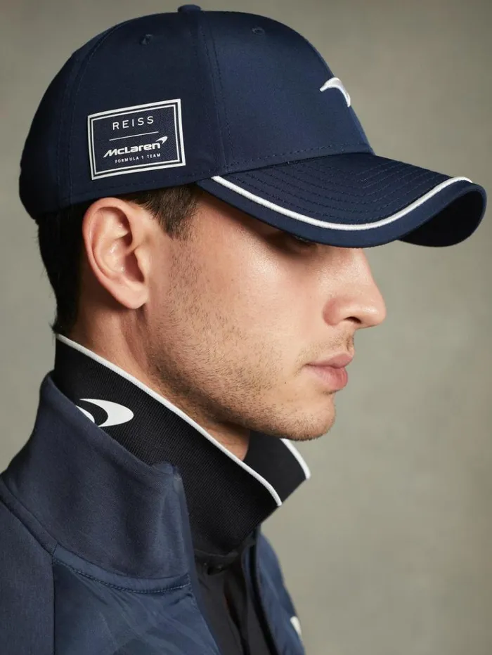 REISS Coats and Jackets Men McLaren F1 Hybrid Quilt And Jersey Jacket Airforce Blue