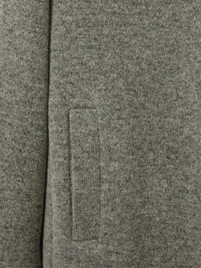 REISS Coats and Jackets Women Knitted FunnelNeck Coat Grey
