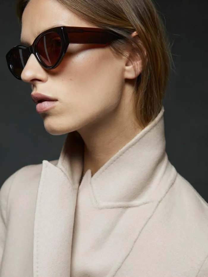 REISS Coats and Jackets Women Wool Blend Double Breasted Blindseam Coat Neutral