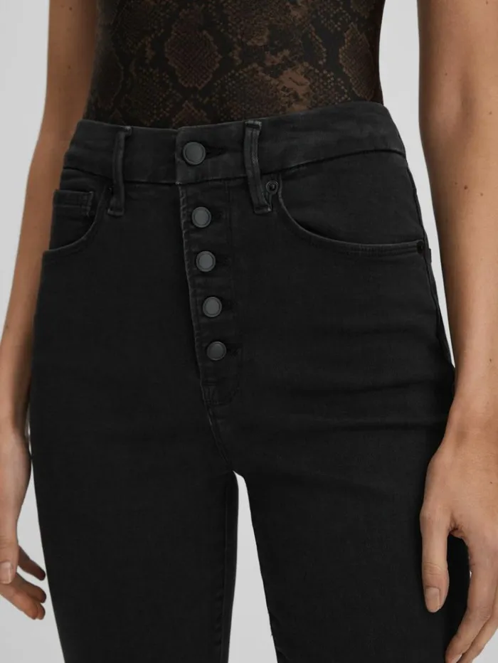 REISS Denim Women Good American Always Fits Skinny Jeans Black